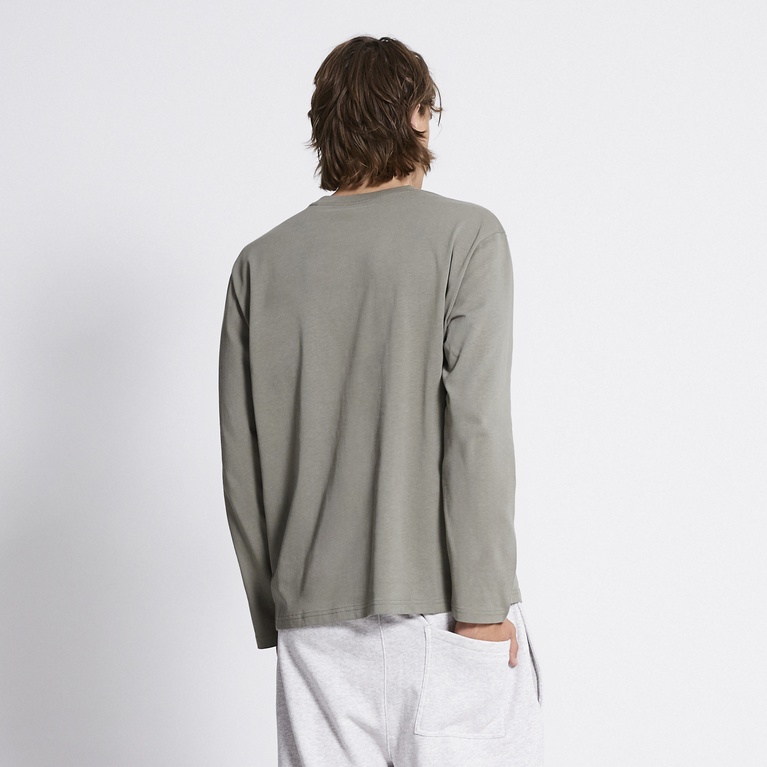 Long sleeve tee "Lion" Dusty green